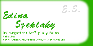 edina szeplaky business card